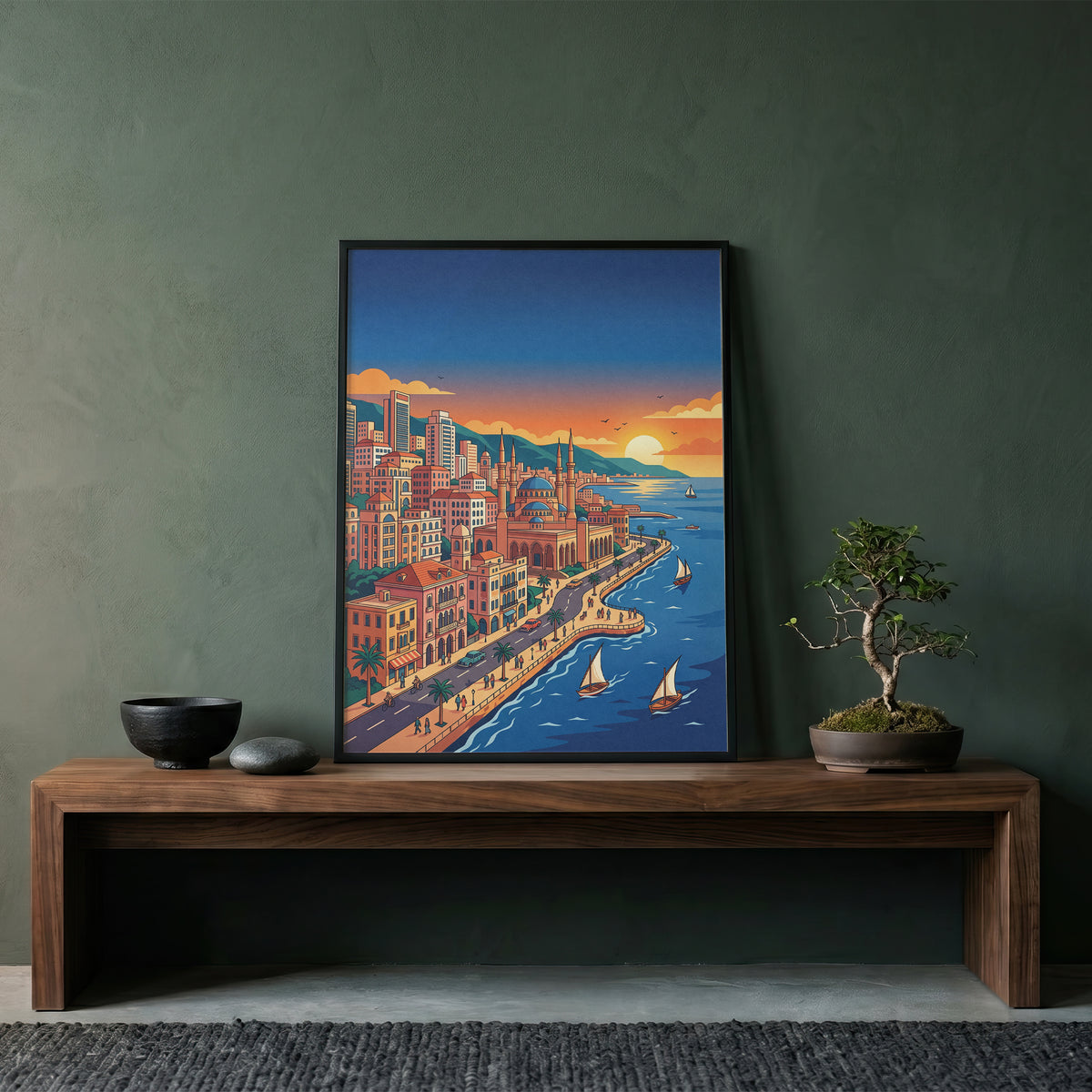 Beirut Lebanon Corniche Poster