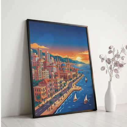 Beirut Lebanon Corniche Poster