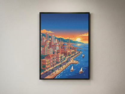 Beirut Lebanon Corniche Poster