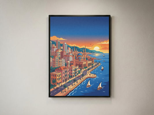 Beirut Lebanon Corniche Poster