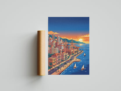 Beirut Lebanon Corniche Poster