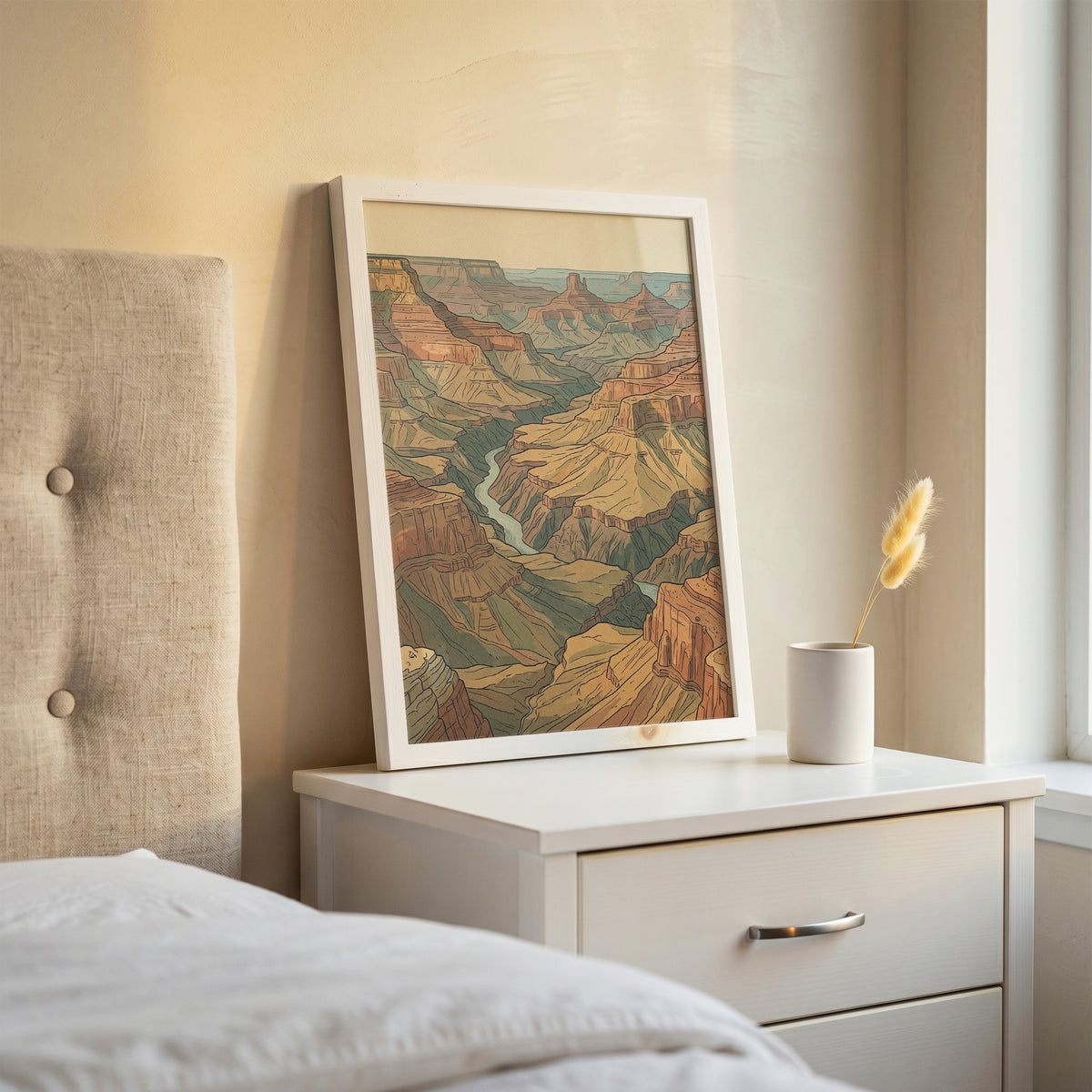Southwestern Desert Canyon Panorama Wall Art Print Red Rock Sandstone Buttes