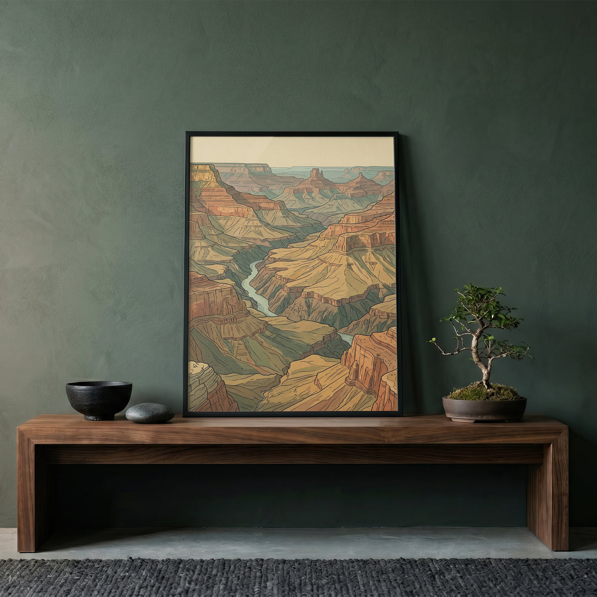 Southwestern Desert Canyon Panorama Wall Art Print Red Rock Sandstone Buttes