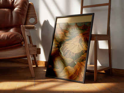 Southwestern Desert Canyon Panorama Wall Art Print Red Rock Sandstone Buttes