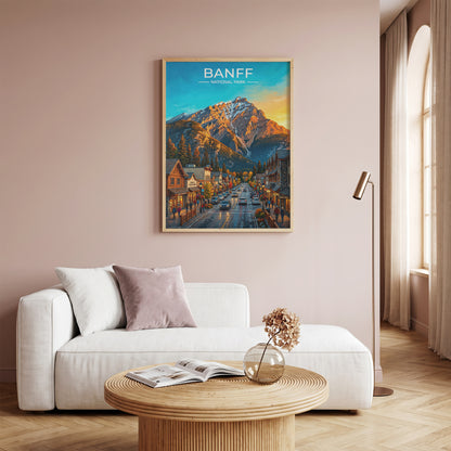 Banff National Park Poster, Canadian Rockies Wall Art