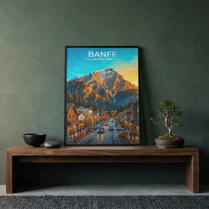 Banff National Park Poster, Canadian Rockies Wall Art