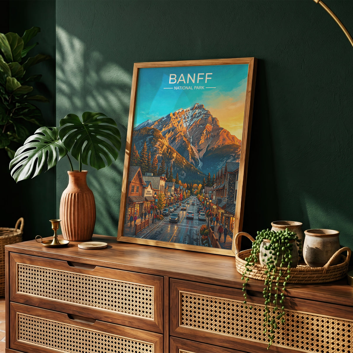 Banff National Park Poster, Canadian Rockies Wall Art