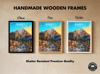 Banff National Park Poster, Canadian Rockies Wall Art