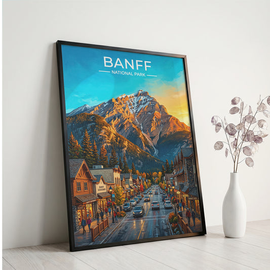 Banff National Park Poster, Canadian Rockies Wall Art