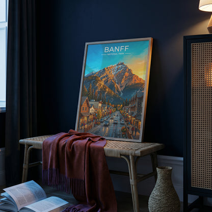 Banff National Park Poster, Canadian Rockies Wall Art