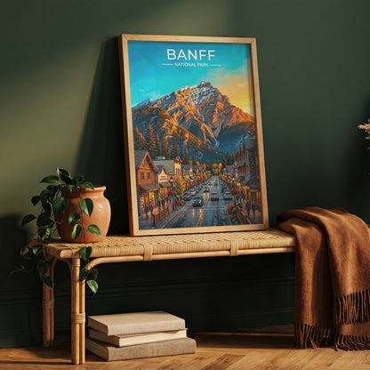 Banff National Park Poster, Canadian Rockies Wall Art