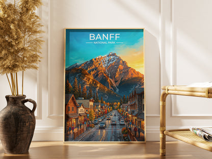 Banff National Park Poster, Canadian Rockies Wall Art