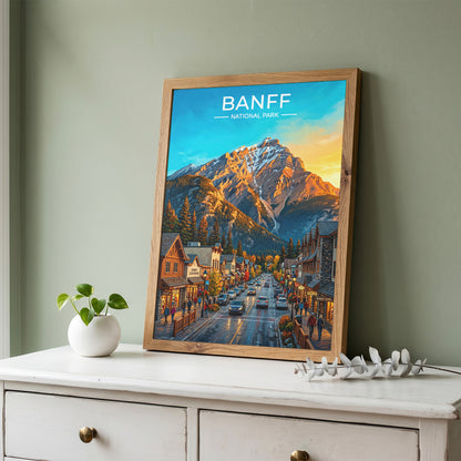 Banff National Park Poster, Canadian Rockies Wall Art