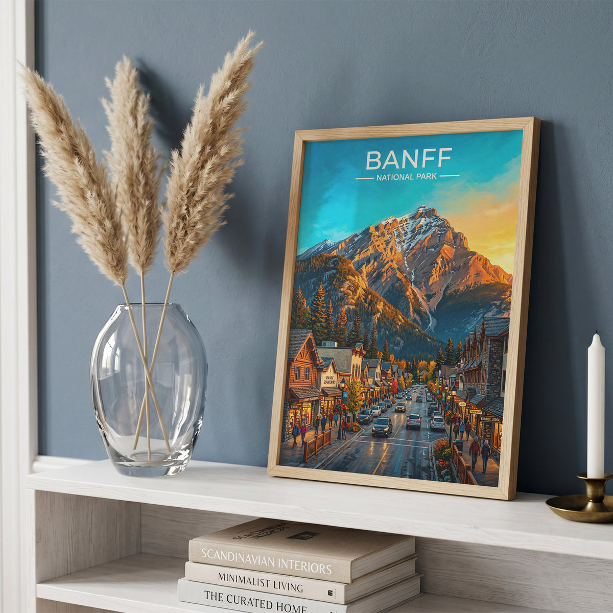Banff National Park Poster, Canadian Rockies Wall Art