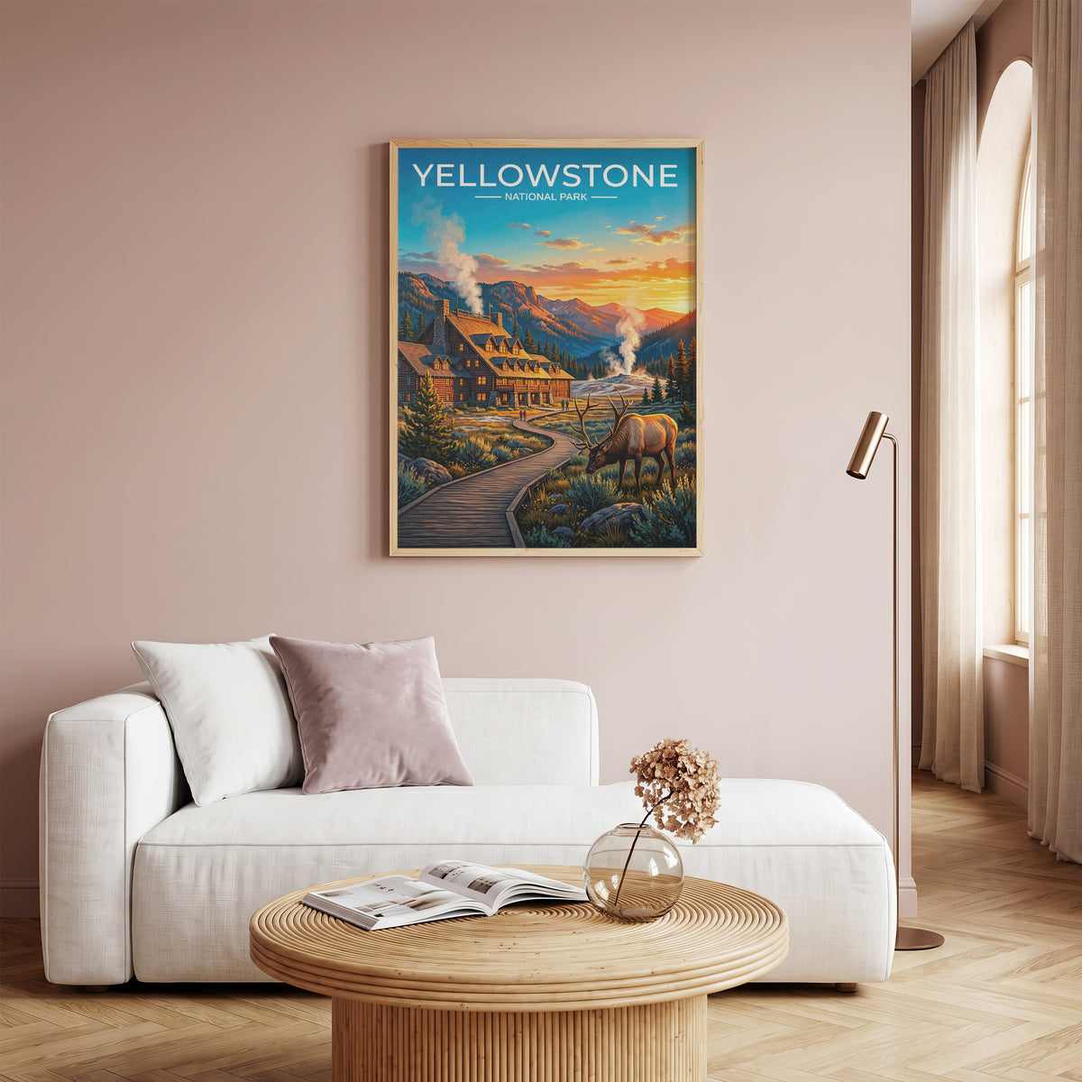 Yellowstone National Park Poster, Old Faithful Geyser