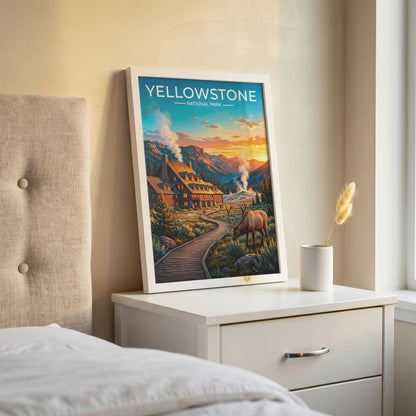 Yellowstone National Park Poster, Old Faithful Geyser