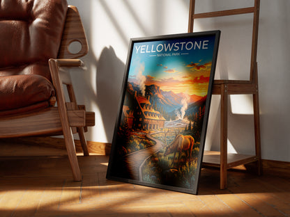Yellowstone National Park Poster, Old Faithful Geyser
