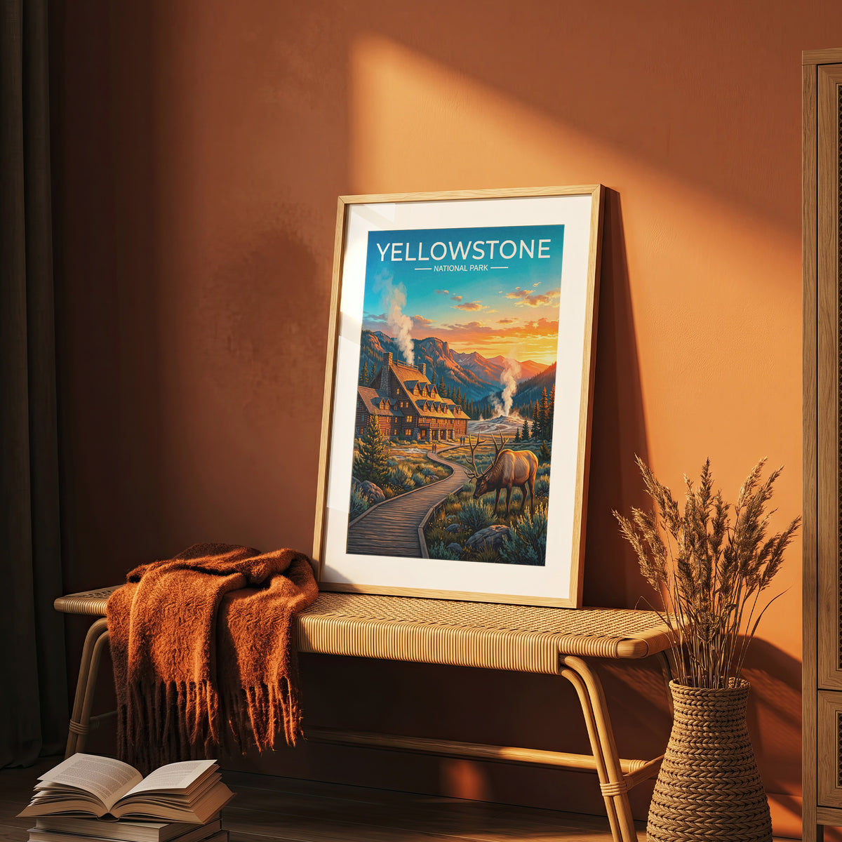 Yellowstone National Park Poster, Old Faithful Geyser
