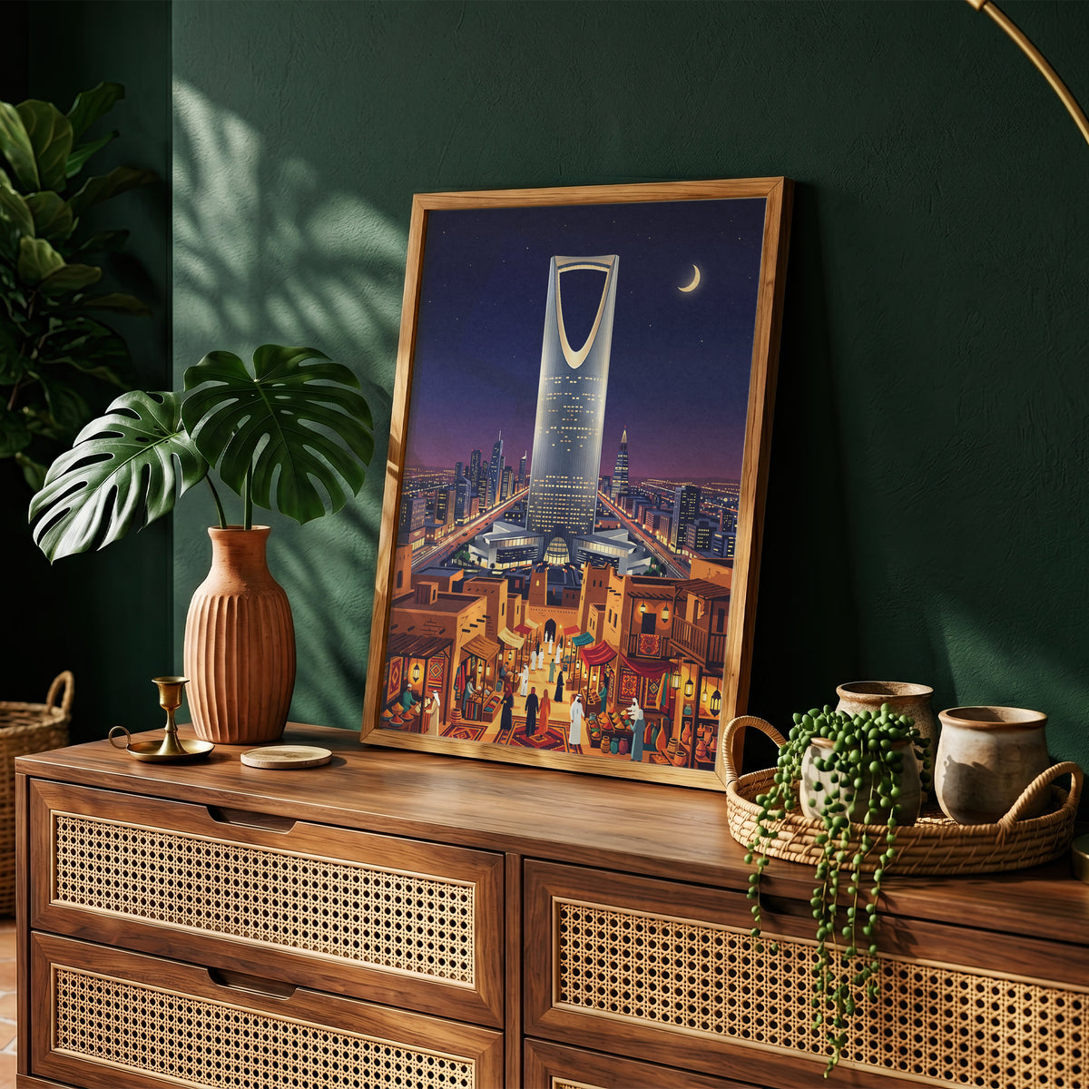 Riyadh Kingdom Tower Art Print - Modern Saudi Arabia Poster