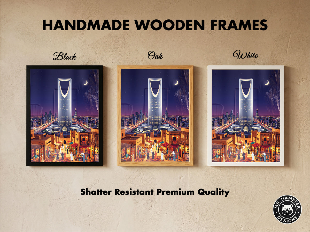 Riyadh Kingdom Tower Art Print - Modern Saudi Arabia Poster