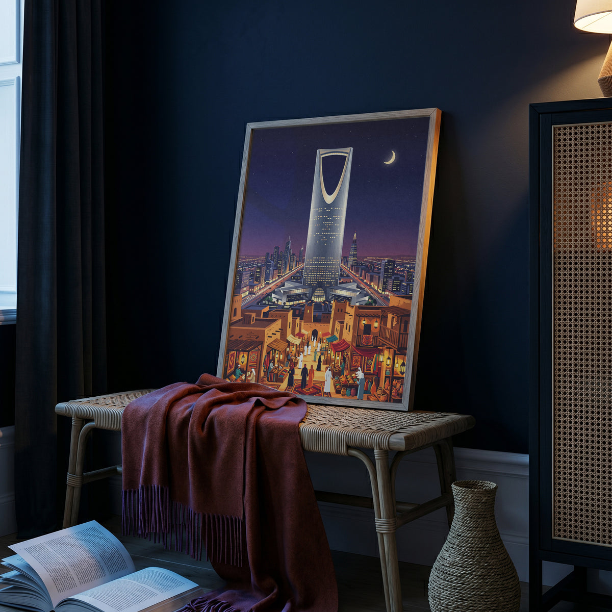 Riyadh Kingdom Tower Art Print - Modern Saudi Arabia Poster