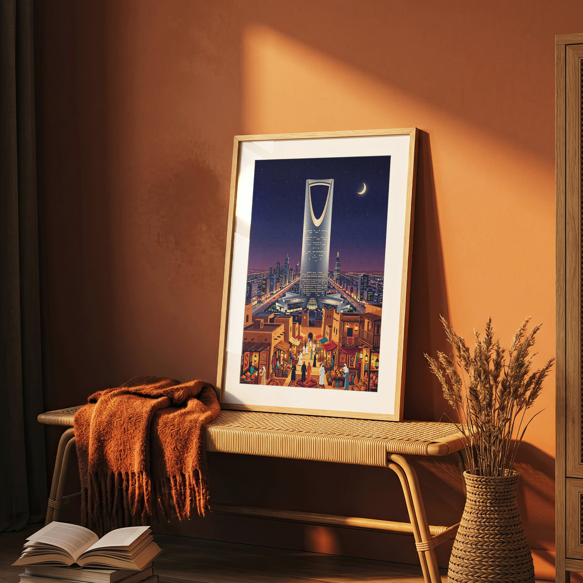 Riyadh Kingdom Tower Art Print - Modern Saudi Arabia Poster