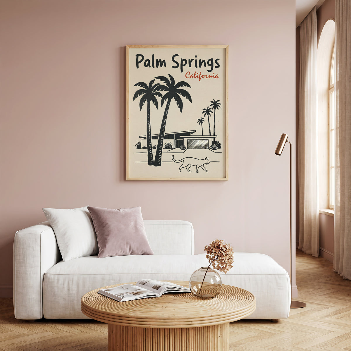 Palm Springs California Retro Travel Poster
