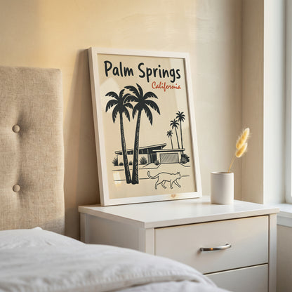 Palm Springs California Retro Travel Poster
