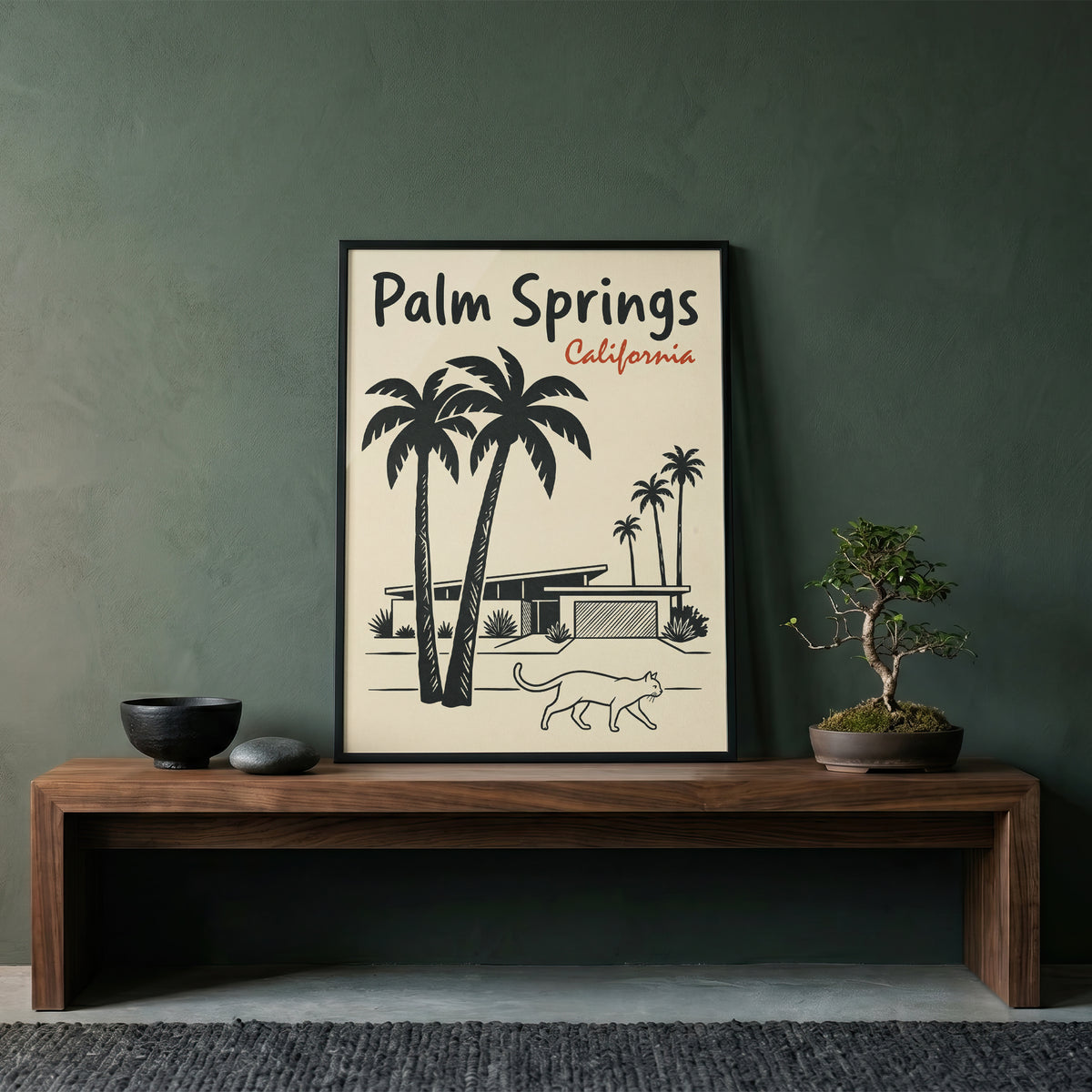 Palm Springs California Retro Travel Poster