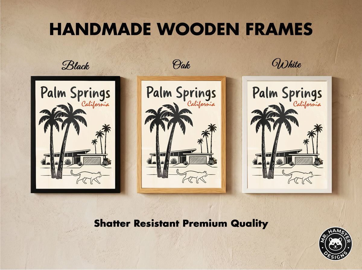Palm Springs California Retro Travel Poster