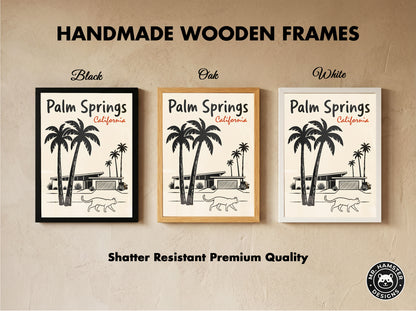 Palm Springs California Retro Travel Poster
