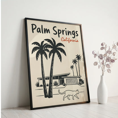 Palm Springs California Retro Travel Poster