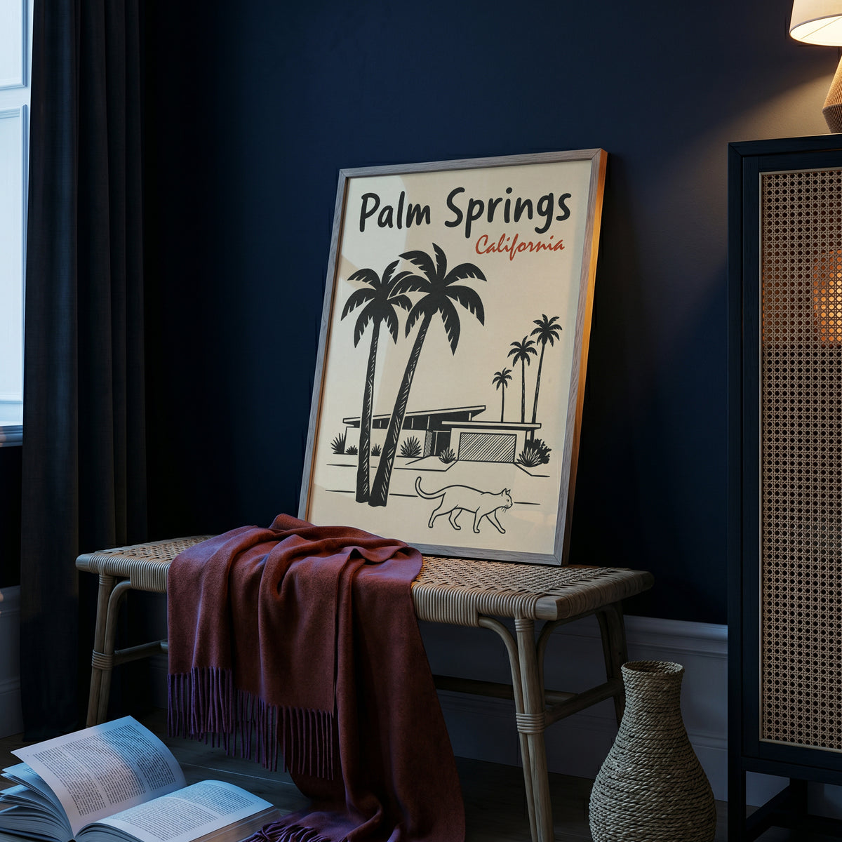 Palm Springs California Retro Travel Poster