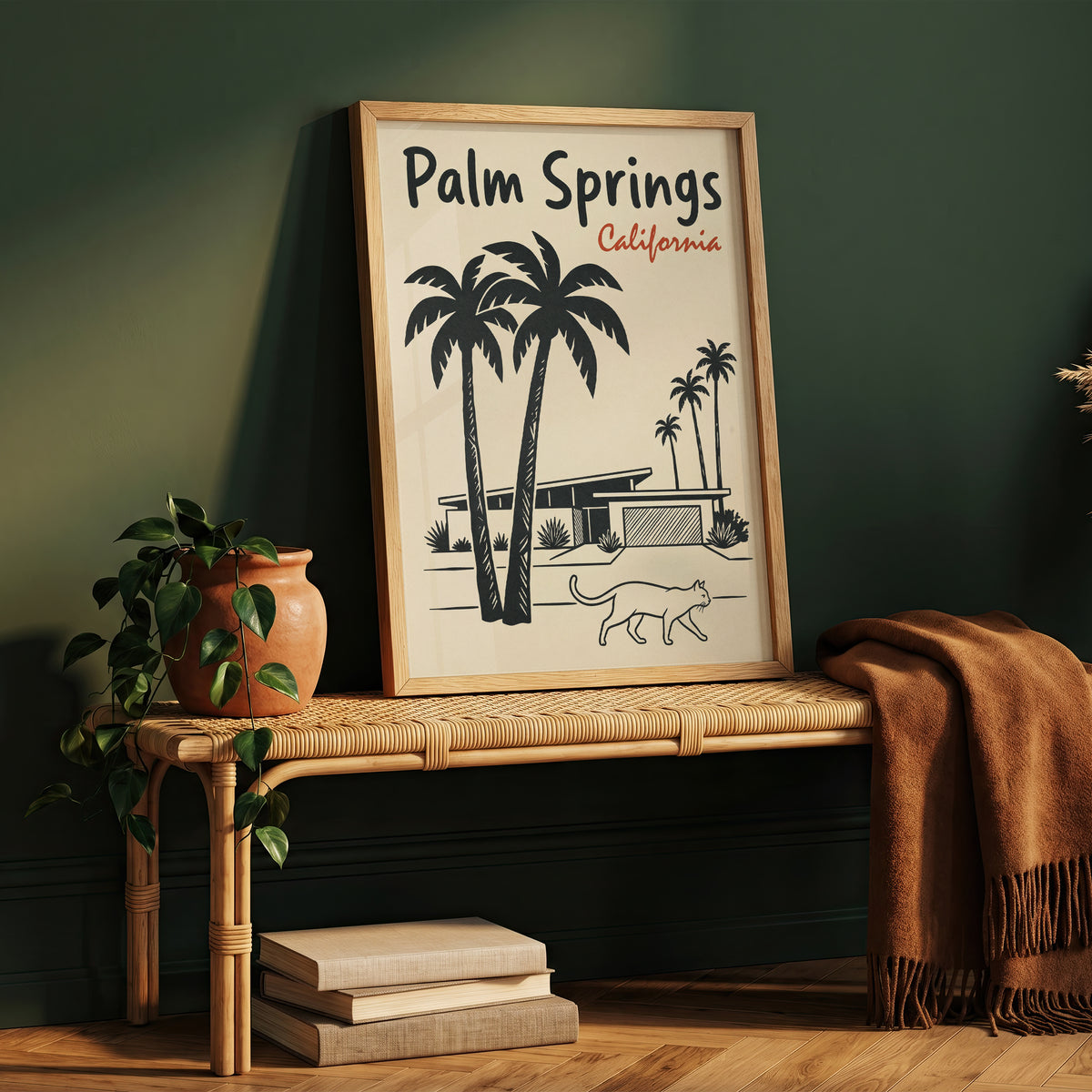 Palm Springs California Retro Travel Poster