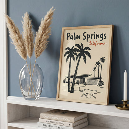 Palm Springs California Retro Travel Poster