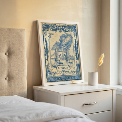 London Tower Bridge Vintage Travel Art Nouveau Wall Art Print