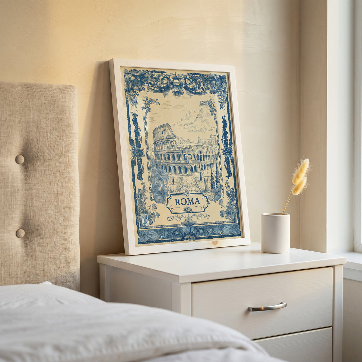Rome Colosseum Vintage Travel Poster Art Nouveau Wall Art Print