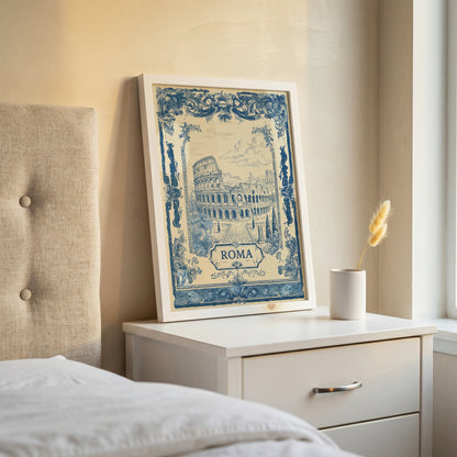 Rome Colosseum Vintage Travel Poster Art Nouveau Wall Art Print
